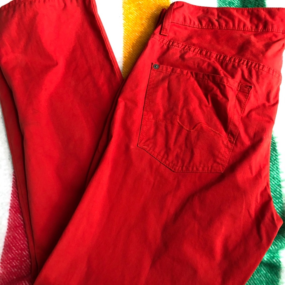 Sz 34 citizens of humanity red twill pants